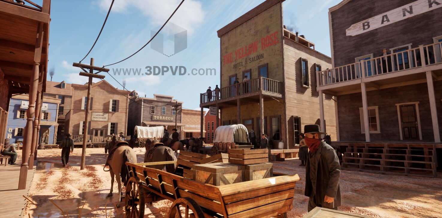 Old West frontier town