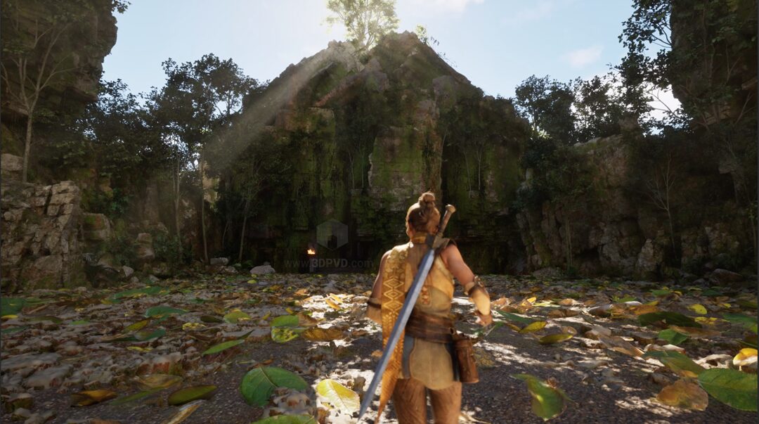 Hidden temple build & character animation